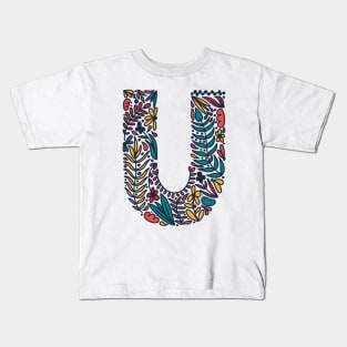 Tropical Letter U Kids T-Shirt